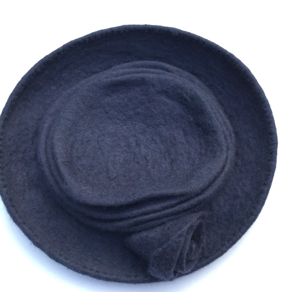 felted hat - airforce blue