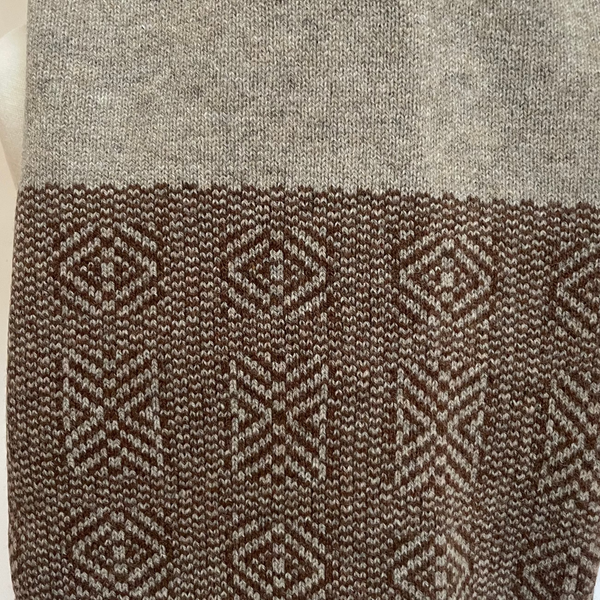 Mushroom and cocoa woollen fabric