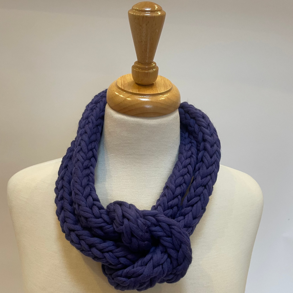 Purple plaited woollen Necklace
