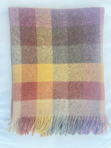 Checkered  Autumn Coloured Throw