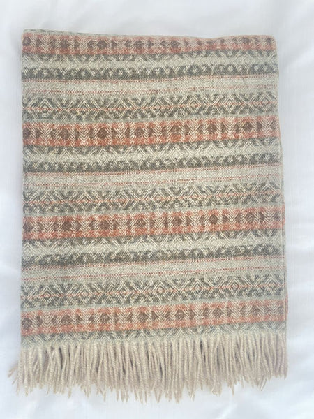 Geometric Sage Coloured Throw