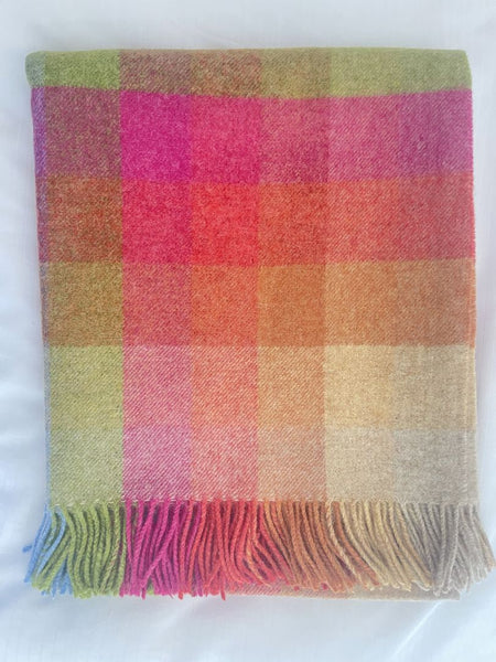 Checkered Brightly Coloured Throw
