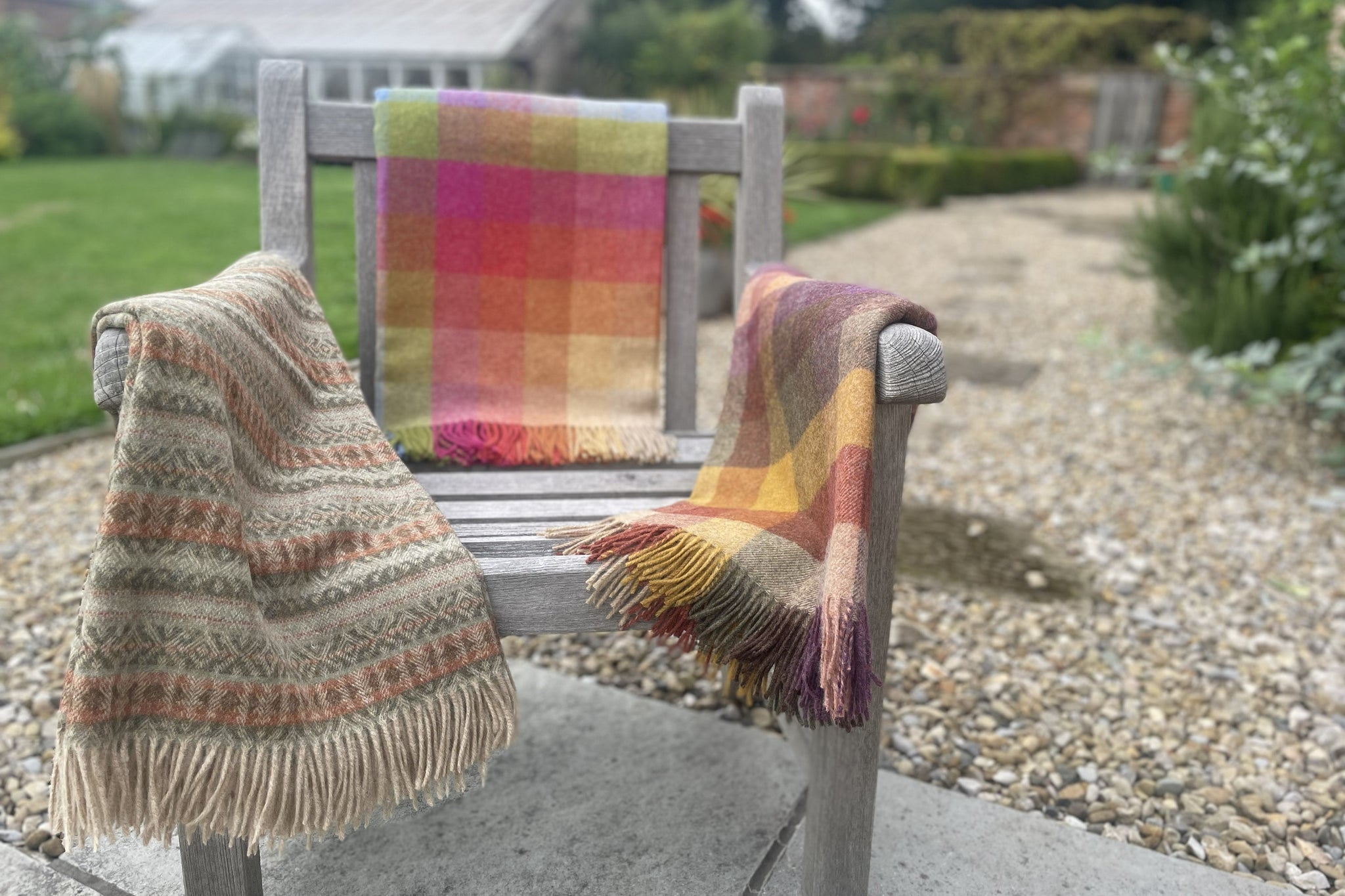 Three All Wool throws