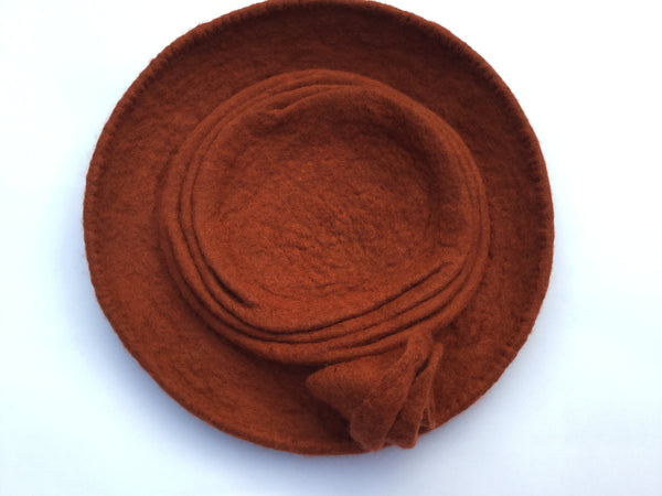 felted hat - orange