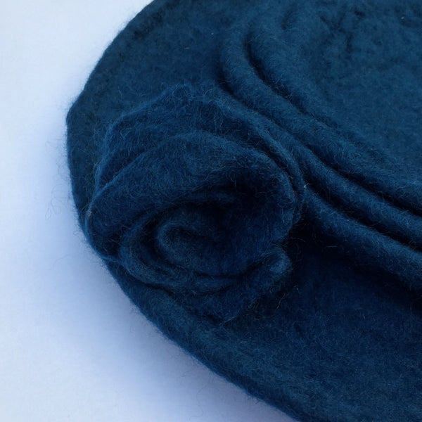 felted hat - ocean blue