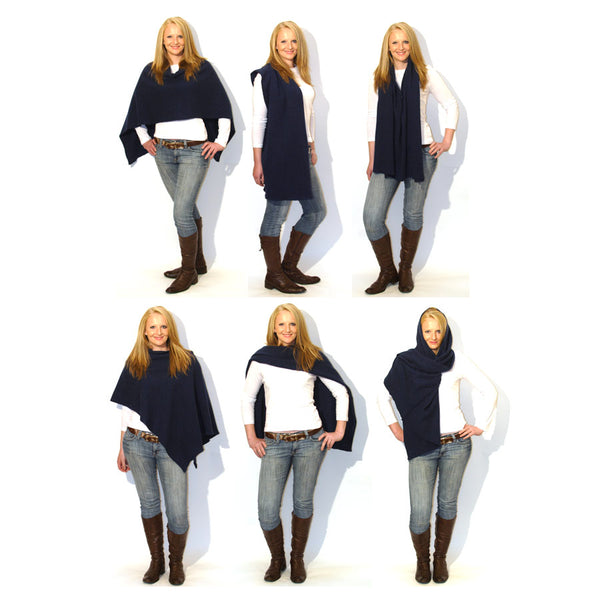 six ways to wear The Wool Booth poncho