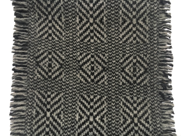 geometric pattern of The Wool Booth scarf