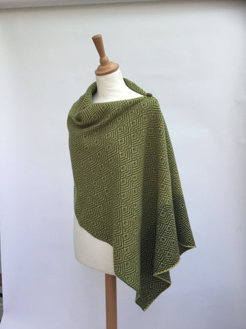 The Wool Booth's herringbone designed poncho